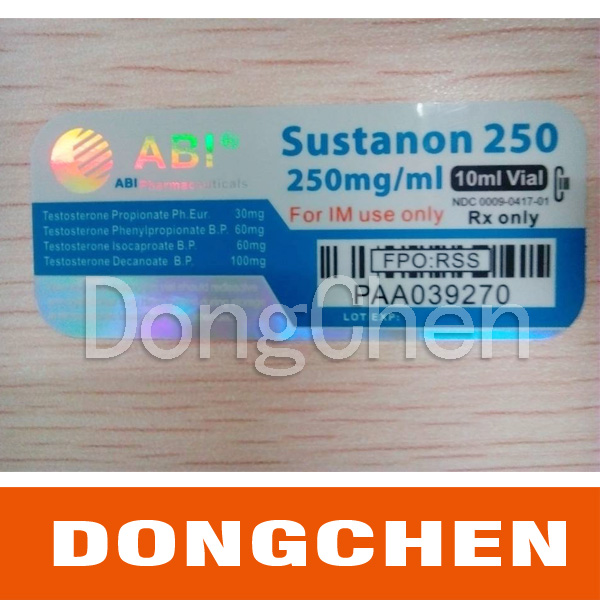 Custom Testosterone Hologram 10ml Vial Label
