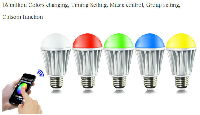 CCT Adjustive and Brightness Dimmable bluetooth RGB LED Bulb