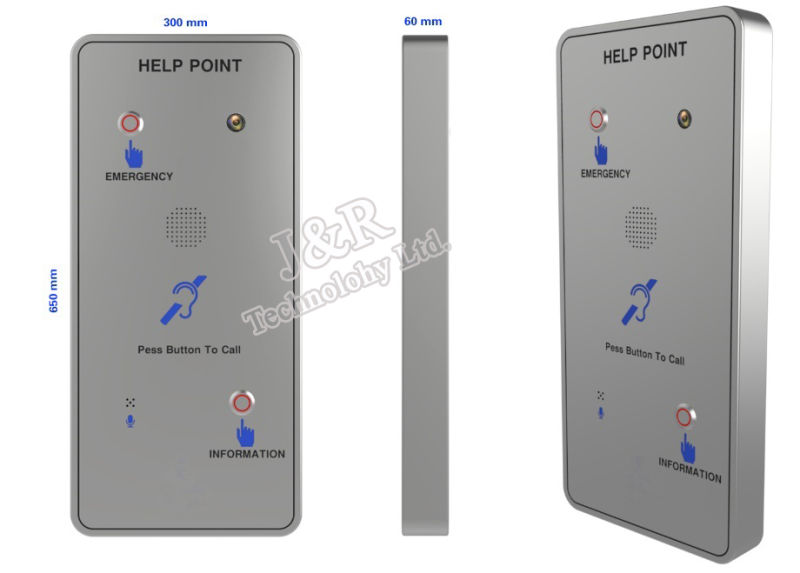 Help Point Pillar with Video, Campus Security Systems, Public Sos Phone