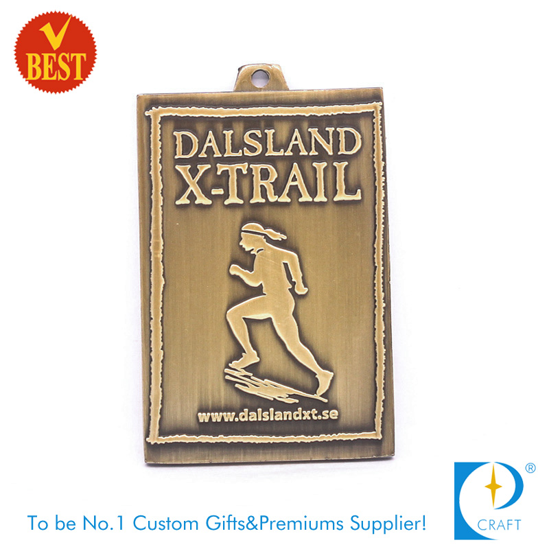 High Quality Customized Brass 3D Marathon Medal with Pressure Stamping