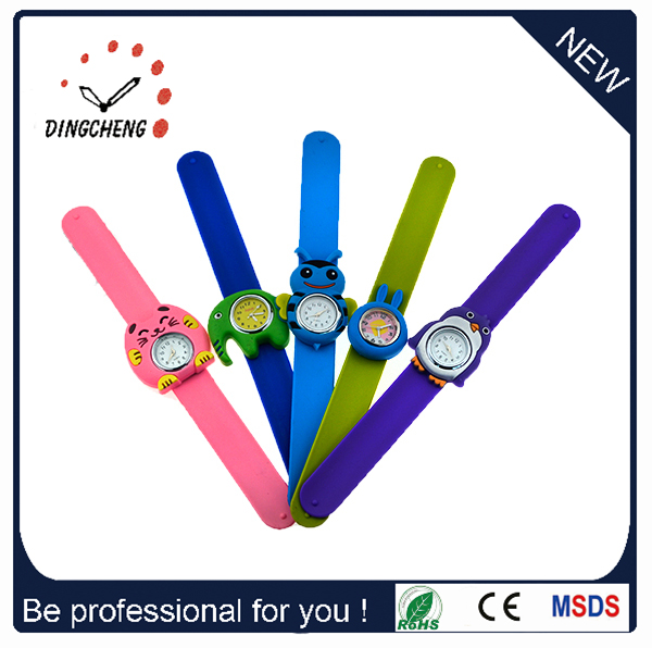 China Suppliers Slap Band Colorful Cute Children Silicone Watch Kids Slap Watch