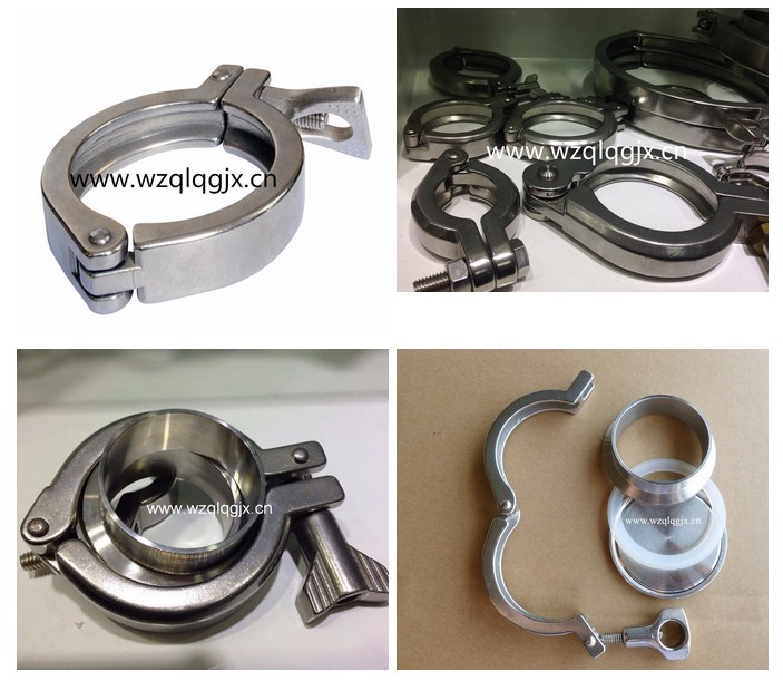 Sanitary Stainless Steel Heavy Duty Pipe Clamps Tri Clover Clamps