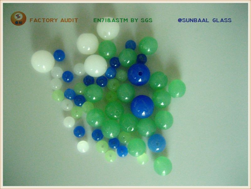 Frosted Colour Glass Bead (S007)