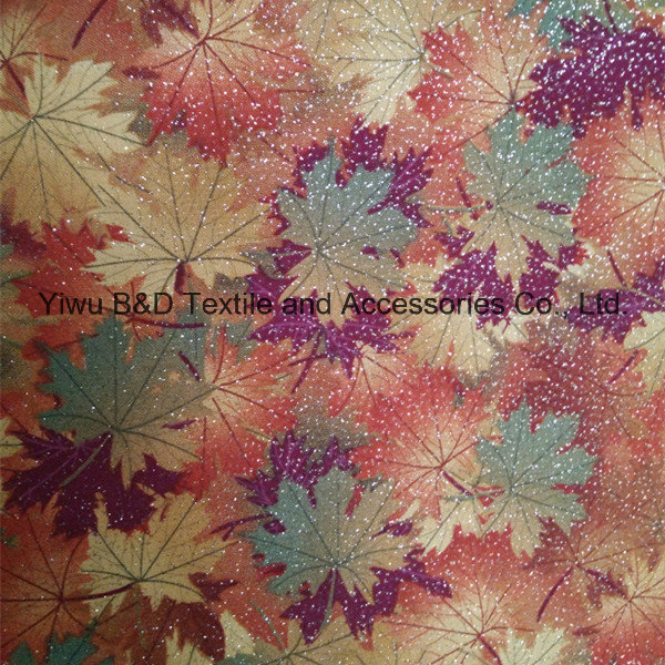 High Quality 30sx30s 100% Cotton Golden Floral Foil Print Fabric and Textile