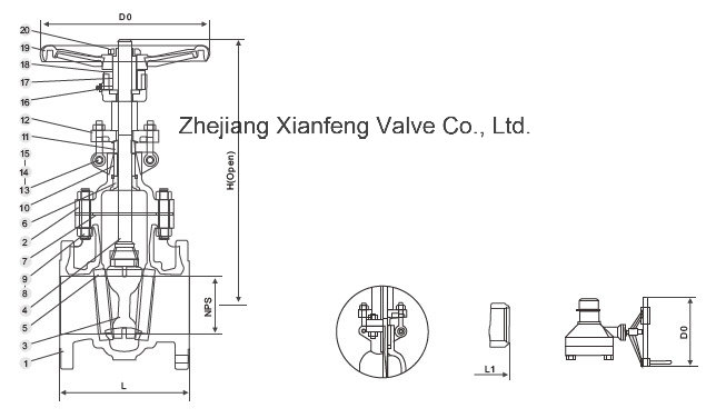 Big Size 150lb 300lb 600lb Flange End Gate Valve