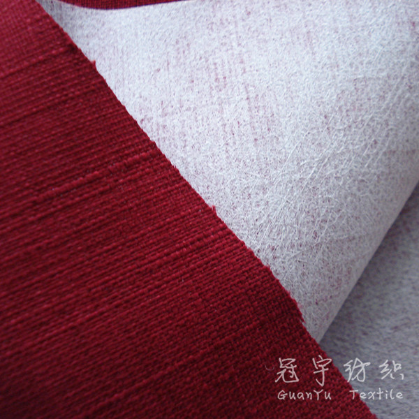 Fr Polyester Linen Sofa Fabric Coated Linen Home Textile Fabric