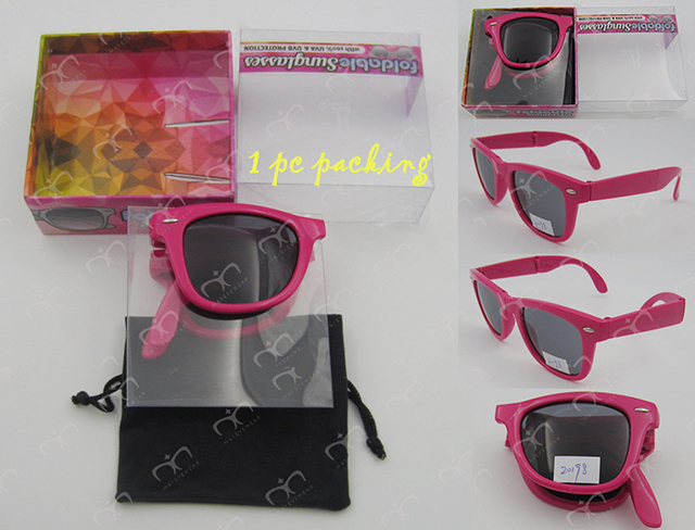 Sunglasses for Unisex with Case Foldable and Fashionable (20198)