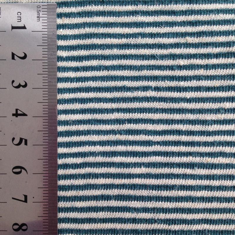 Hemp/Cotton Yarn Dyed Stripe Jersey (QF14-1462)