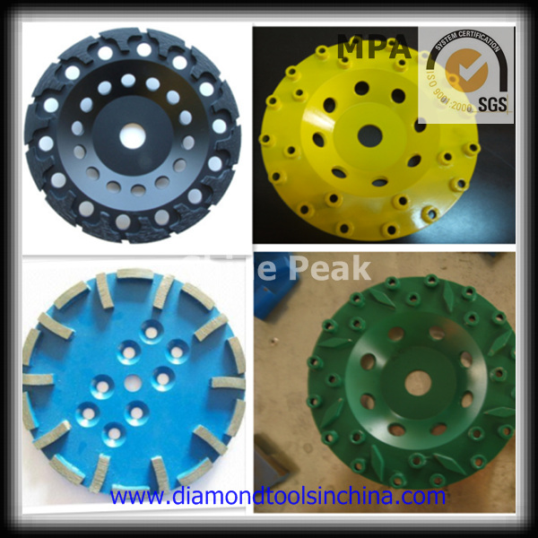 High Performance Diamond Cup Wheel for Concrete Floor Spiral Segment