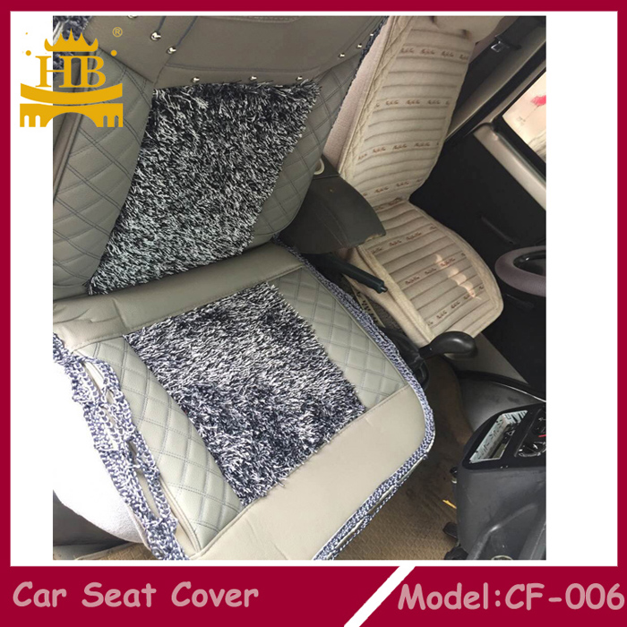 2016 Popular Design Leather with Fur Car Seat Cover