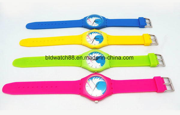 Promotion Girls and Boys Fashion Silicone Watches Waterproof