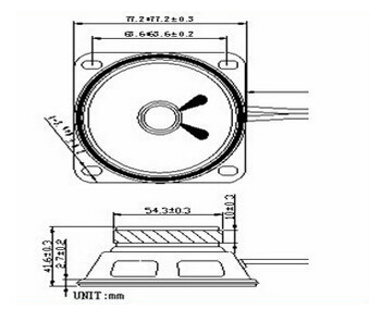 Square Mini Speaker 3 Inch 4ohm 6W Speaker Loud Speaker