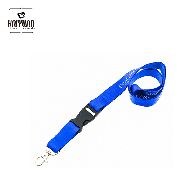 Silk Screen Printed Blue Color Lanyard for Company