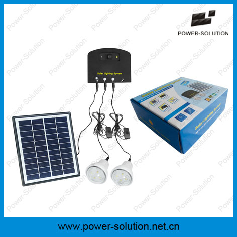 4W 11V Solar Panel Solar Kit with 2W Bulbs for Family