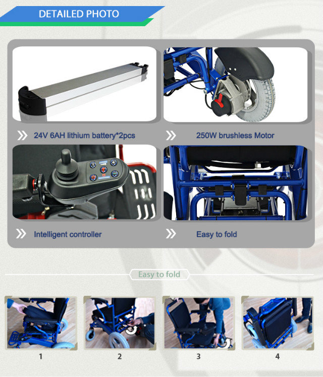 Airport Light Folding Electric Power Wheelchair