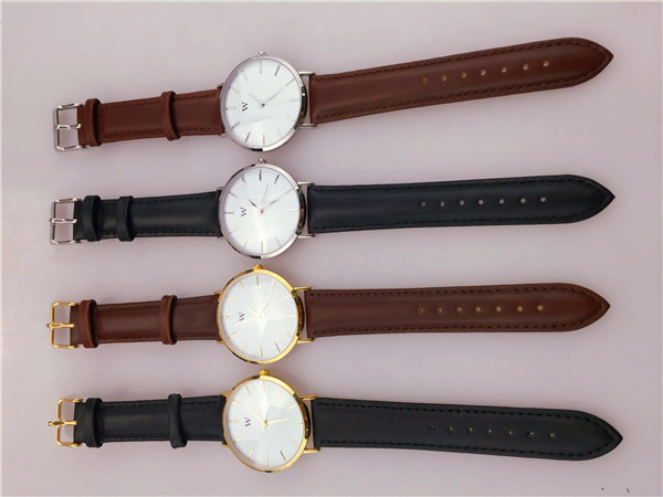 China Suppliers Genuine Leather Dw Watches Men Quartz Wrist Retail Watch