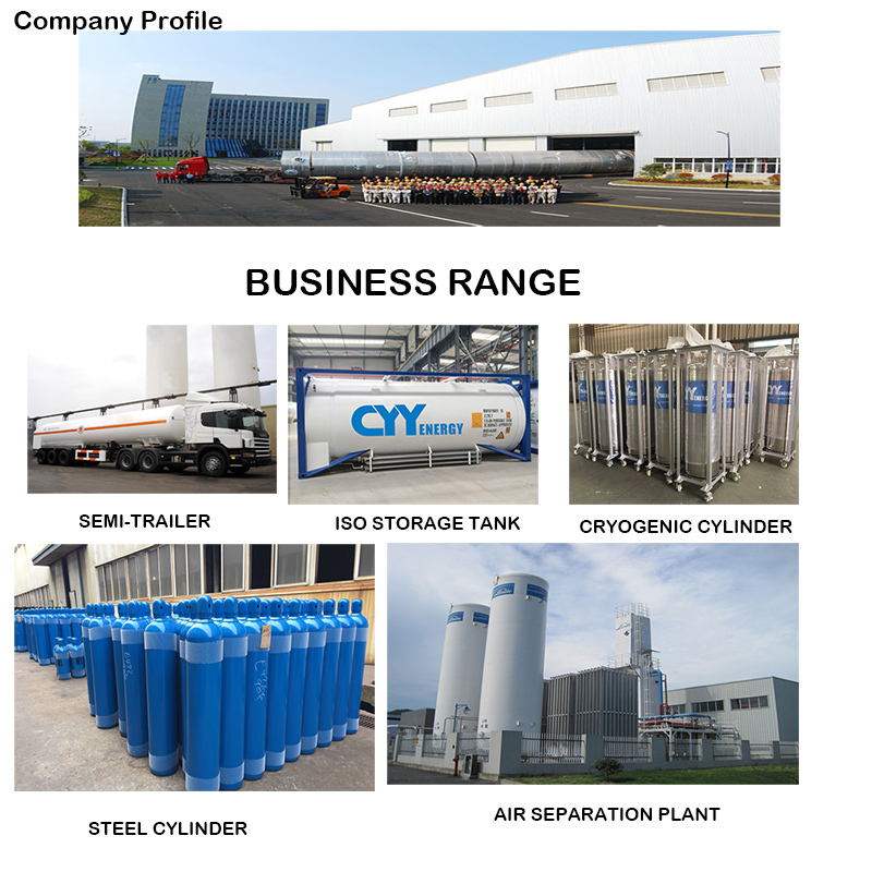 Chemical Liquid Oxygen Nitrogen Argon Carbon Dioxide Fuel Tank Car Semi Trailer