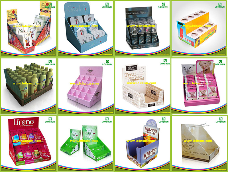 Cardboard Display Boxes/ Corrugated PDQ Displays/ Folding Cardboard Displays