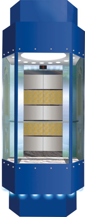 Machine Roomless Luxury Panoramic Elevator for Shopping Mall