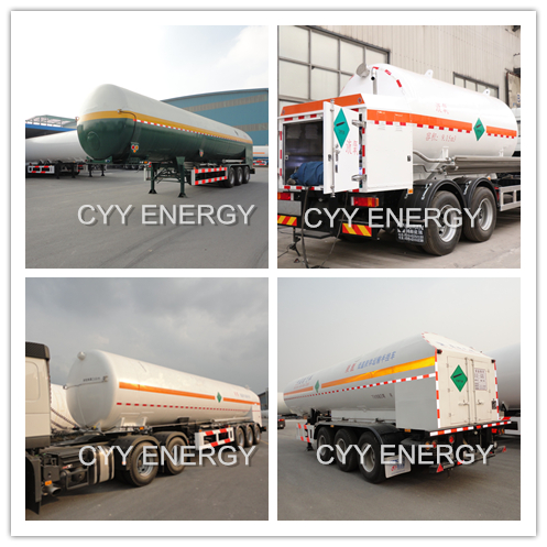 Chemical LNG Liquid Oxygen Nitrogen Carbon Dioxide Fuel Argon Tank Car Semi Trailer