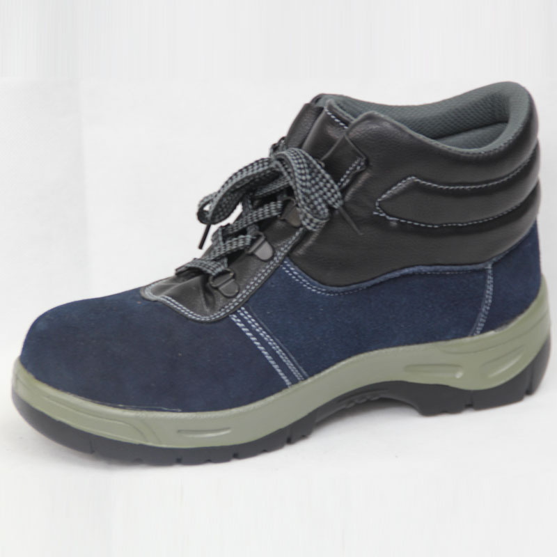 Genuine Leather Work Safety Shoes (blue)