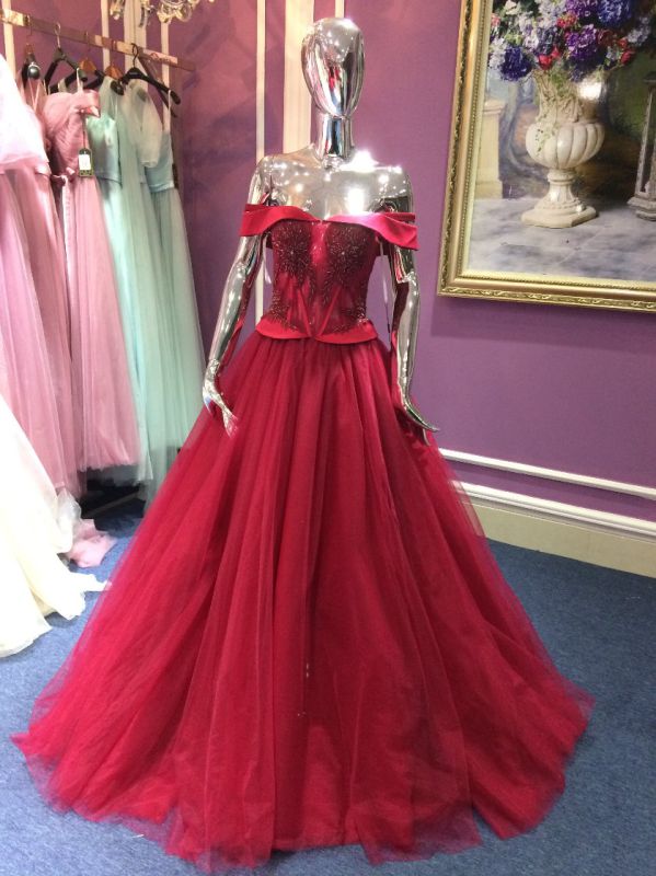 A Line/Princess Evening Dress for Wedding with Beading Bodice