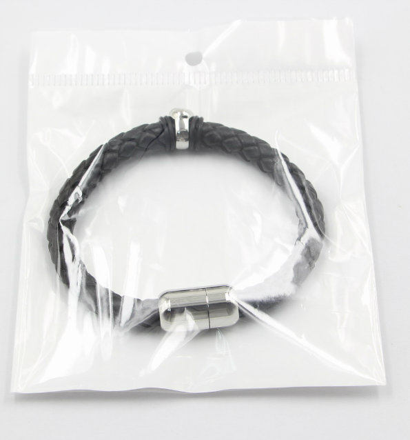 Factory Wholesale Genuine Leather Bracelet with Magnet Stainless Steel Clasp