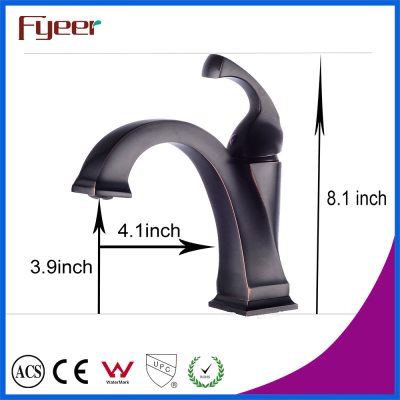 Fyeer Black Bathroom Antique Copper Faucet