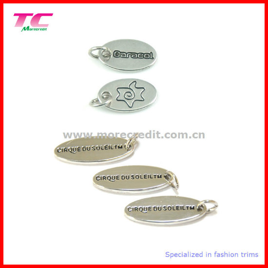 Custom Logo Engraved Metal Tag Charms