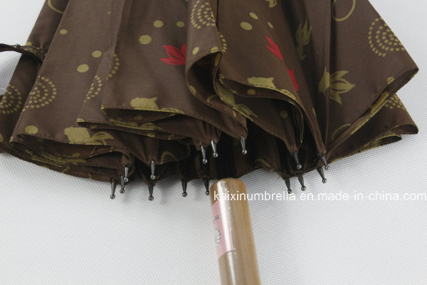 Long Handle Windproof Straight Umbrella