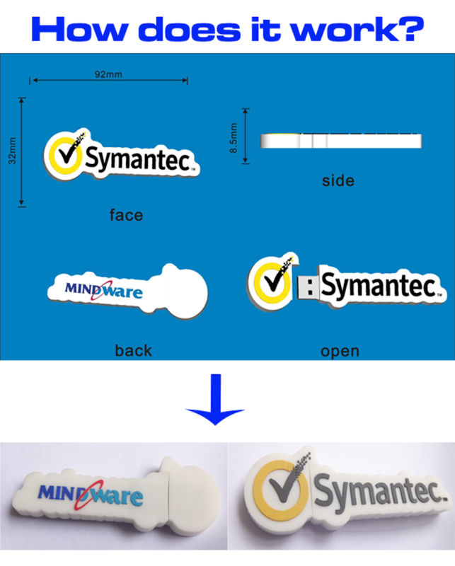 Ept Customized 3D PVC USB Flash Drive for Promotion Gift 