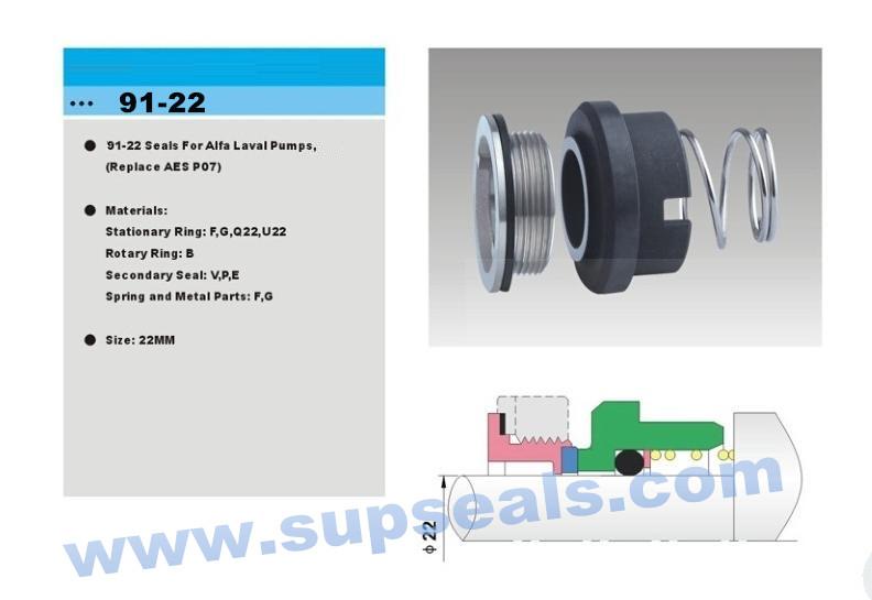 AES P07 Mechanical Seals for Alfa Laval Pumps