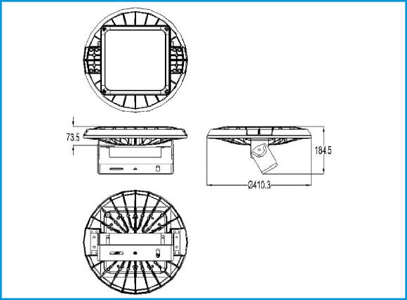 2015 New Round Shallow Shaped UFO LED High Bay Light