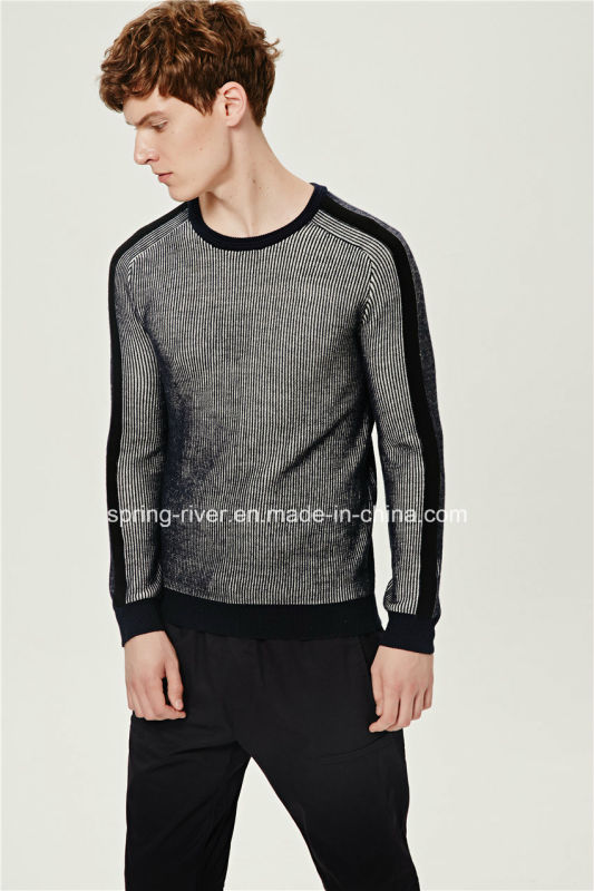 Ottoman Acrylic Wool Round Neck Knit Men Sweater