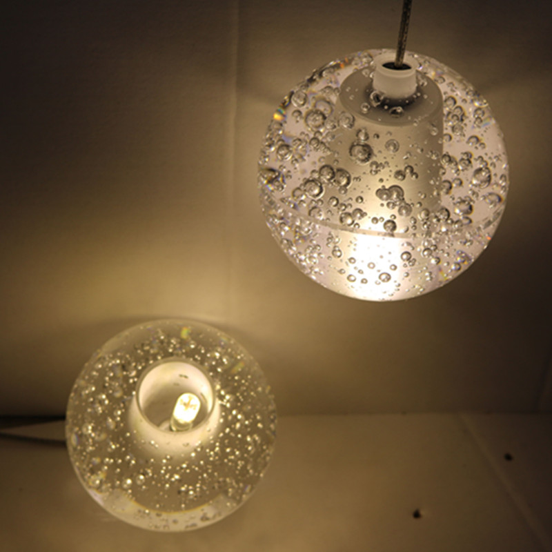 Solid Bubble Crystal Clear Glass Balls Project Chandelier