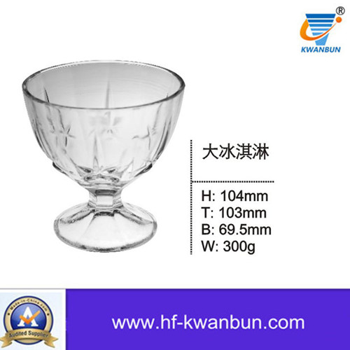 Clear Ice Cream Glass Bowl Tableware Kb-Hn0123