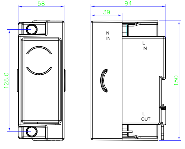 DIN Rail Mounting Keypad Split Energy Meter with Ciu