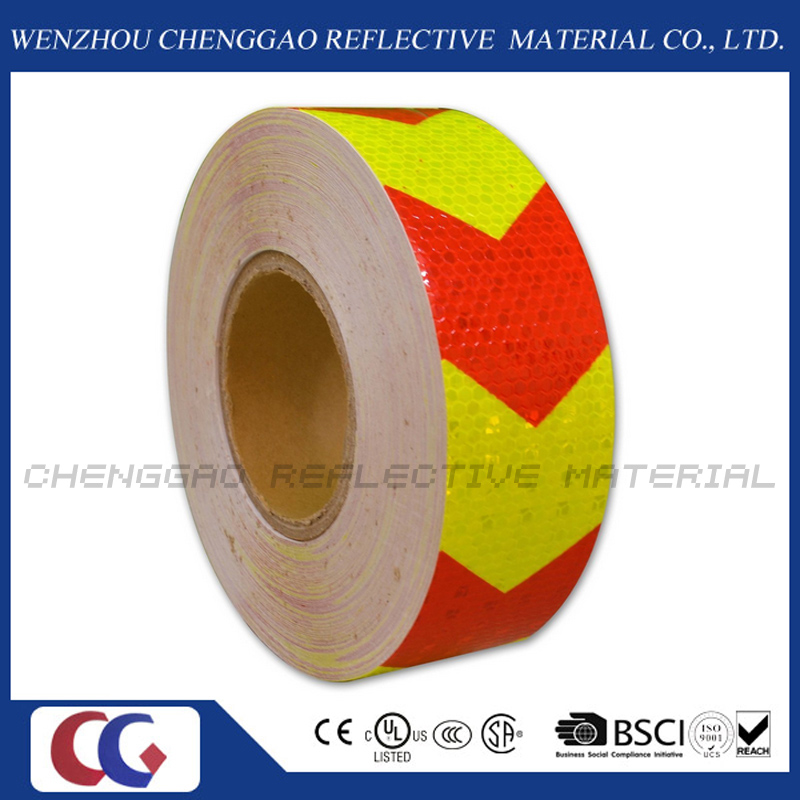 Self-Adhesive PVC Arrow Reflective Safety Warning Conspicuity Tape (C3500-AW)