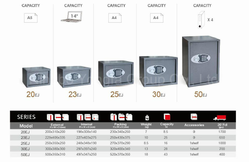 Safewell Ej Panel 300mm Height Home Use Digital Safe