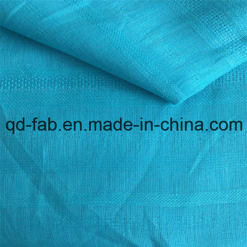 Blue Jacquard Cloth Linen Fabric (QF16-2473)