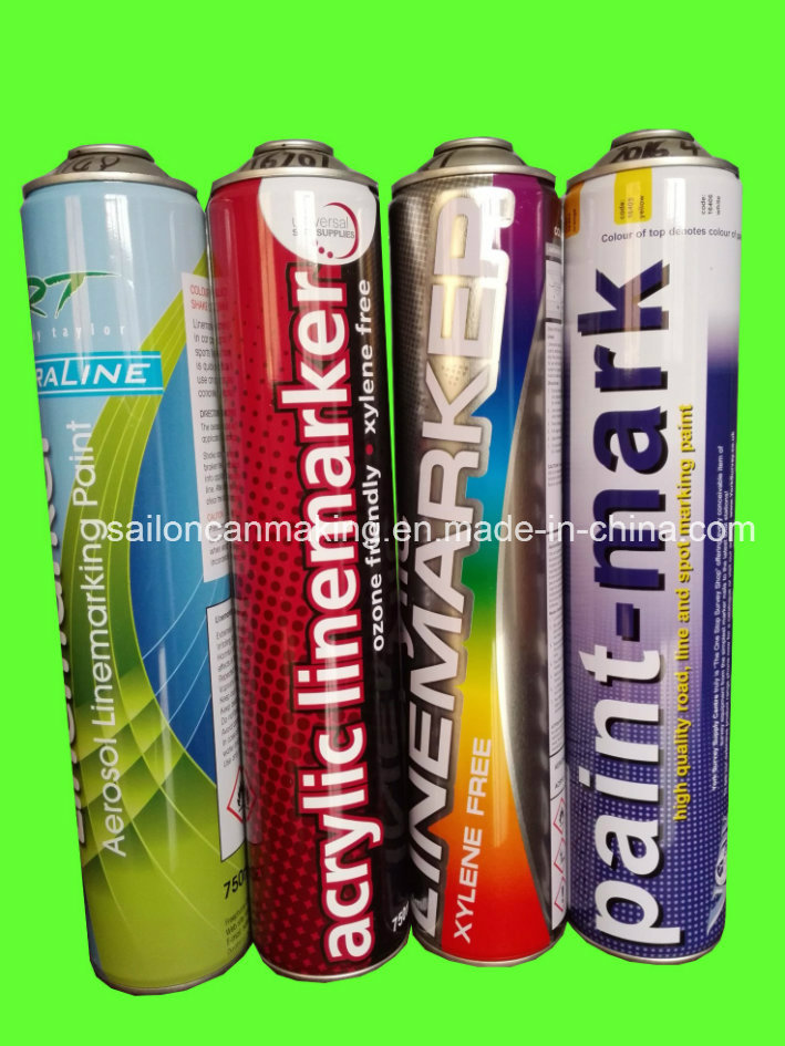 Aerosol Tin Cans for Line Marker Spray (high pressure 750ml)