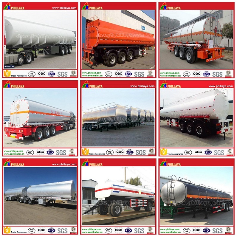 China Semi Tank Trailer Aluminium Tank for Edible Oil/Water Storage