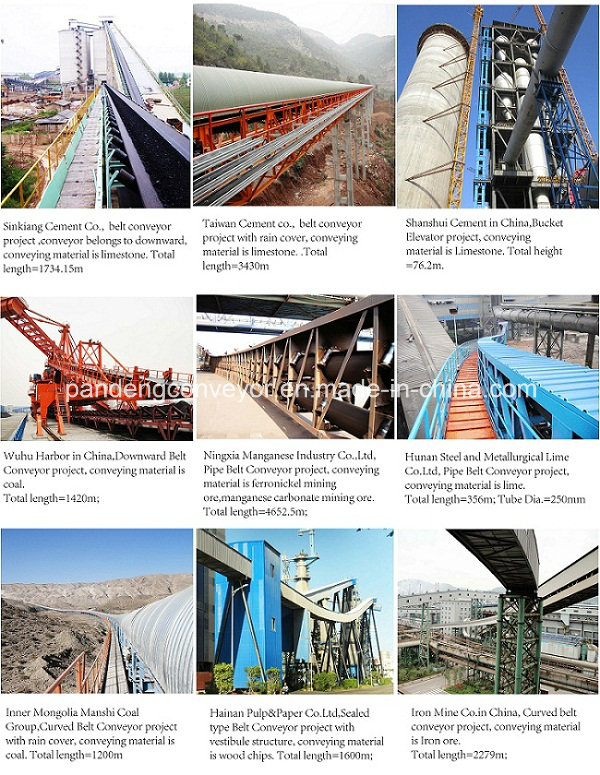 Large Inclination Belt Conveyor / Conveyor System for Sea Port/Harbor