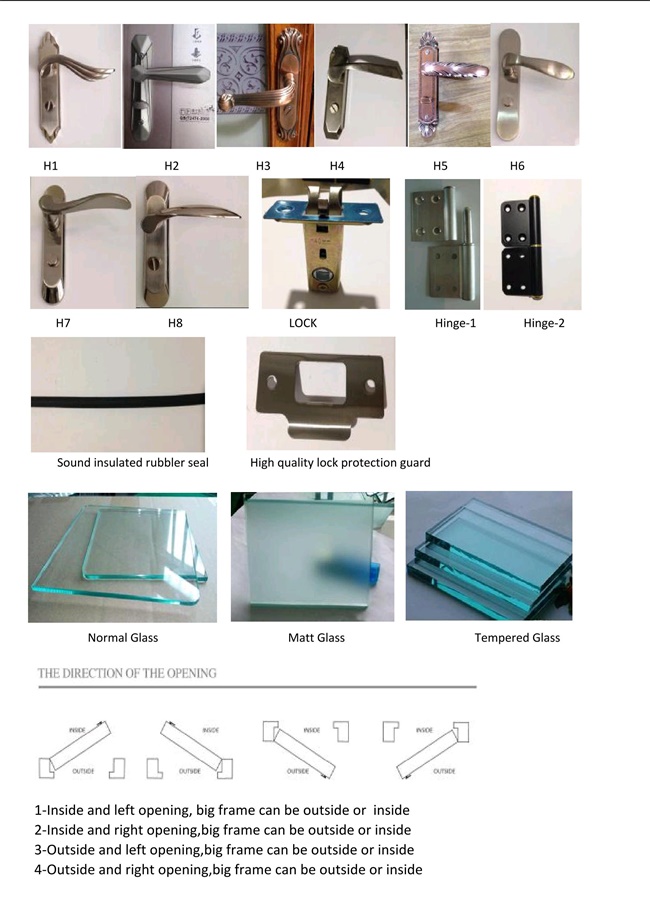 Good Quality Aluminum Kitchen Door (RA-G137)