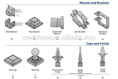 8ft Iron Fence Design with High Quality