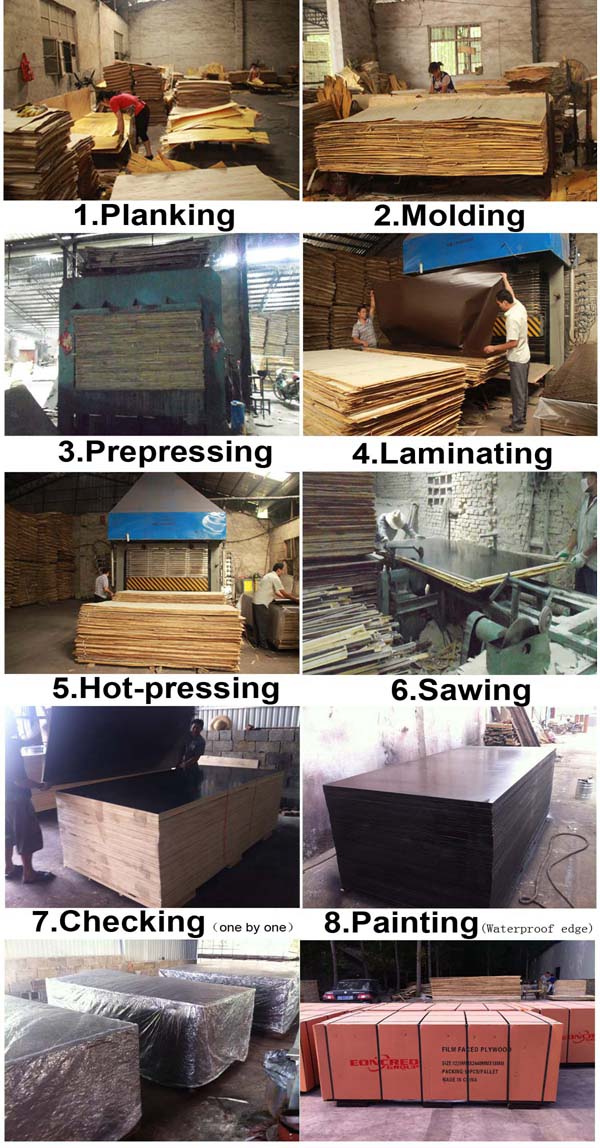 Shuttering Templates Film Faced Plywood Repeated Use 15-20 Times