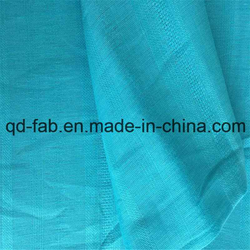 Blue Jacquard Cloth Linen Fabric (QF16-2473)