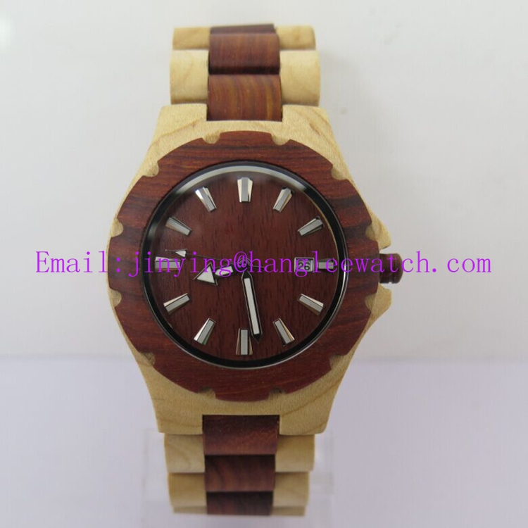 OEM Pure Natural Wooden Watch Fashion Wooden Wrist Quartz Watch