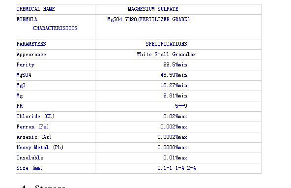 Magnesium Sulphate Heptahydrate, Agricultural Mgso4