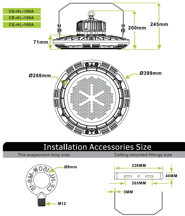 2016 High Quality 180W LED High Bay Light for Professional Lighting